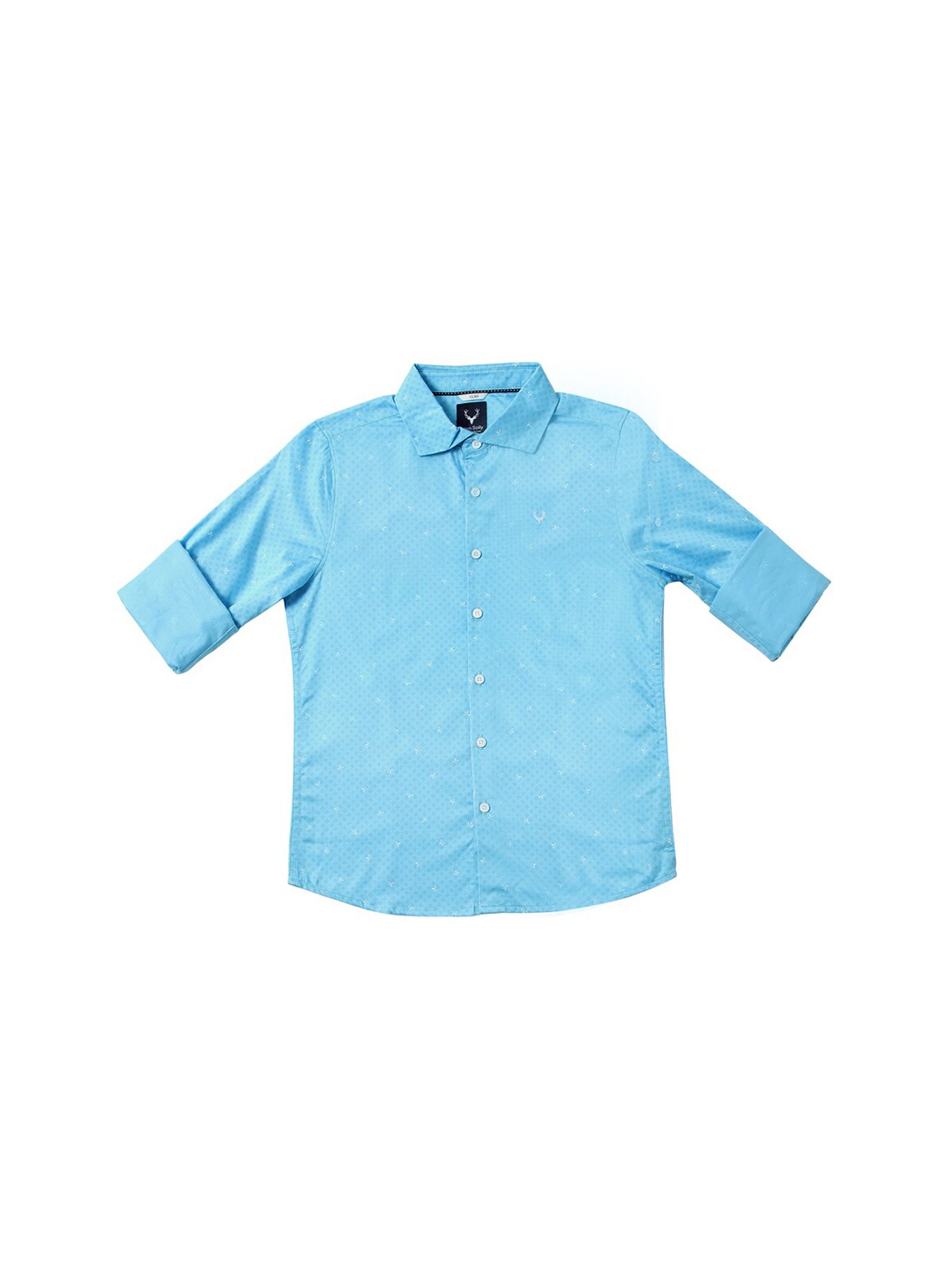 Allen Solly Junior Blue Printed Full Sleeves Shirt