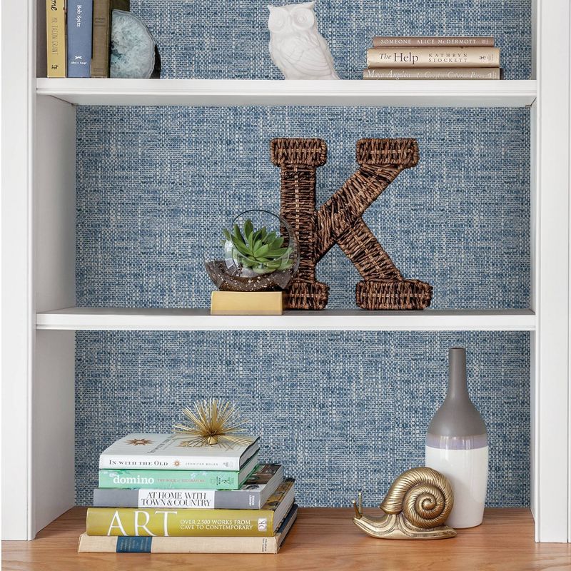 NuWallpaper Poplin Texture Peel & Stick Wallpaper Navy