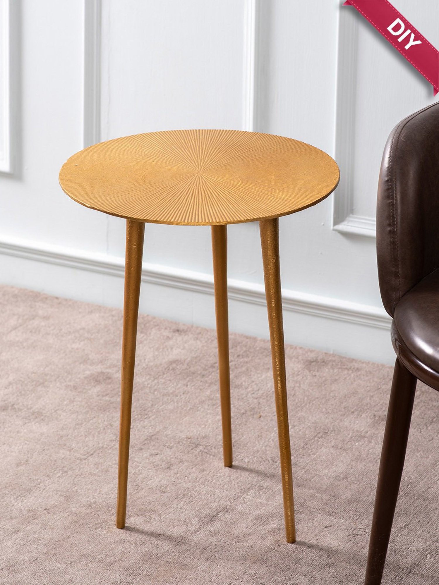 Ikiriya Avina Solid Dark Brown Wood End Table