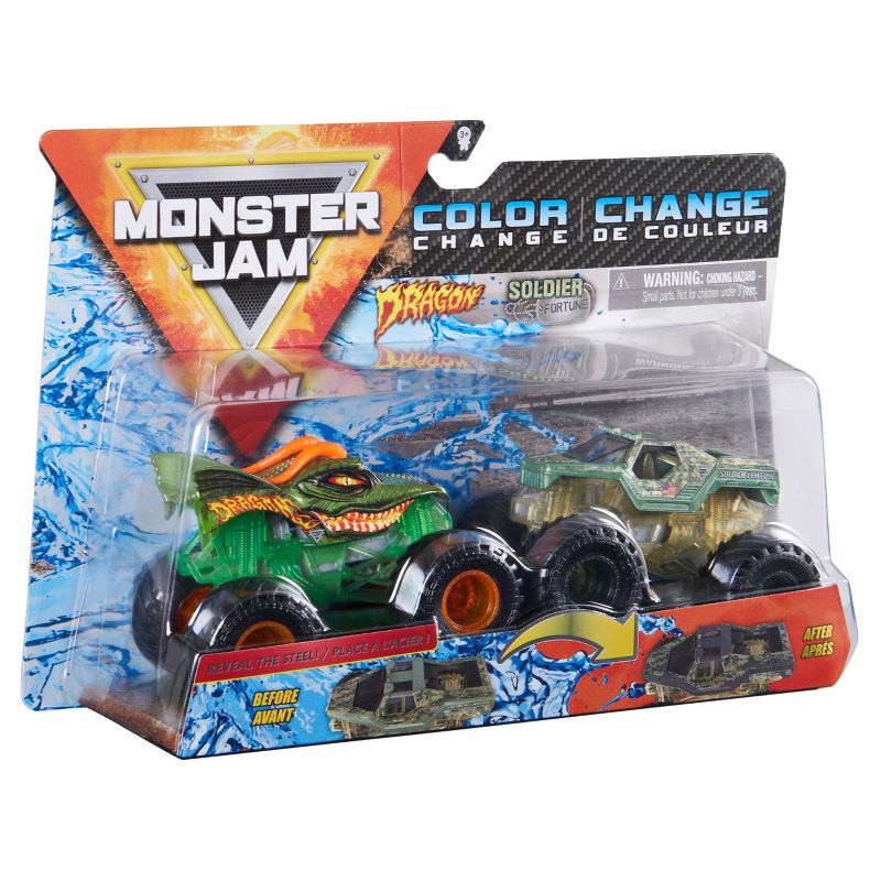 Monster Jam  Dragon vs Soldier Fortune 1:64 Scale - 2pk