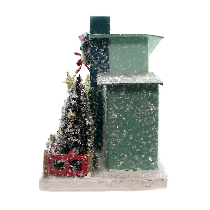 Cody Foster 9.5" Green Mid Century House Mcm Christmas Light Up 1950  -  Decorative Figurines