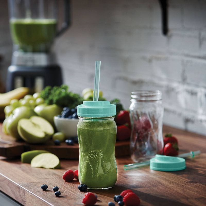 Ball 2pk Spiral Jars with Sip N Straw