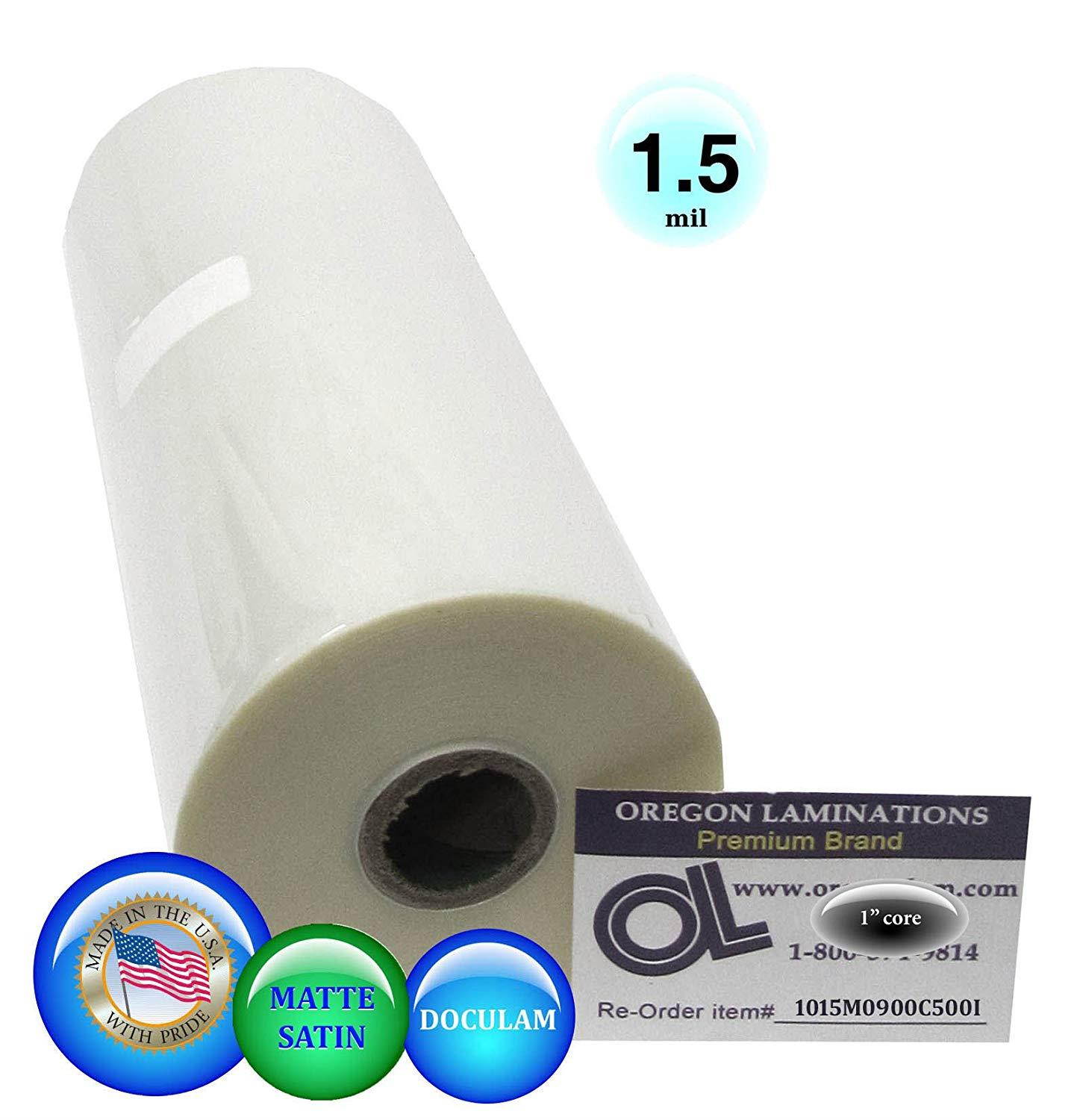Adlam Doculam Hot Laminating Film 9-inch x 500-feet x 1-inch core (1 Roll) 1.5 Mil Matte-Satin
