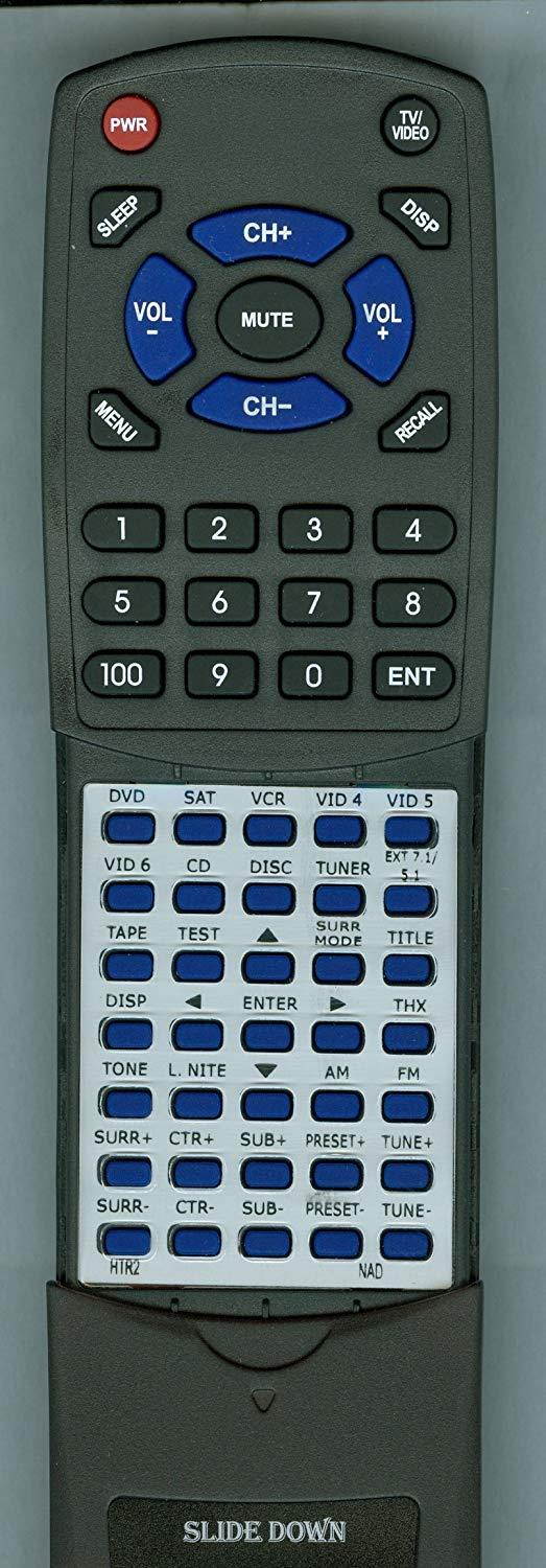 Replacement Remote for NAD HTR-2, T752, T761, T743, T753, T742, T773,T762, T763