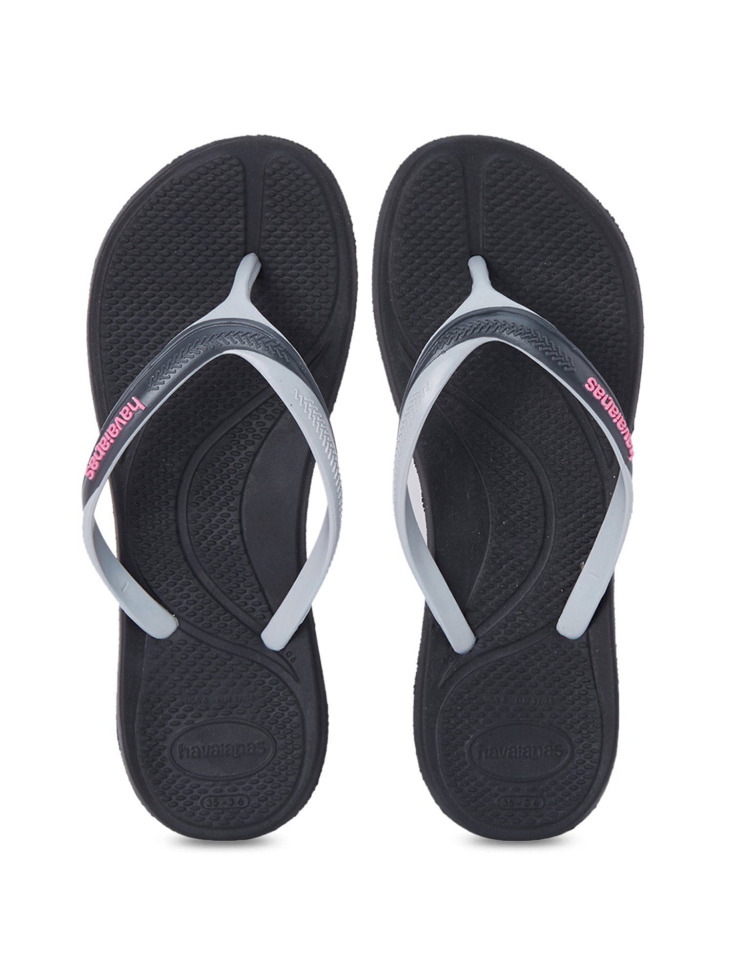 Havaianas Atena Black & Grey Flip Flops