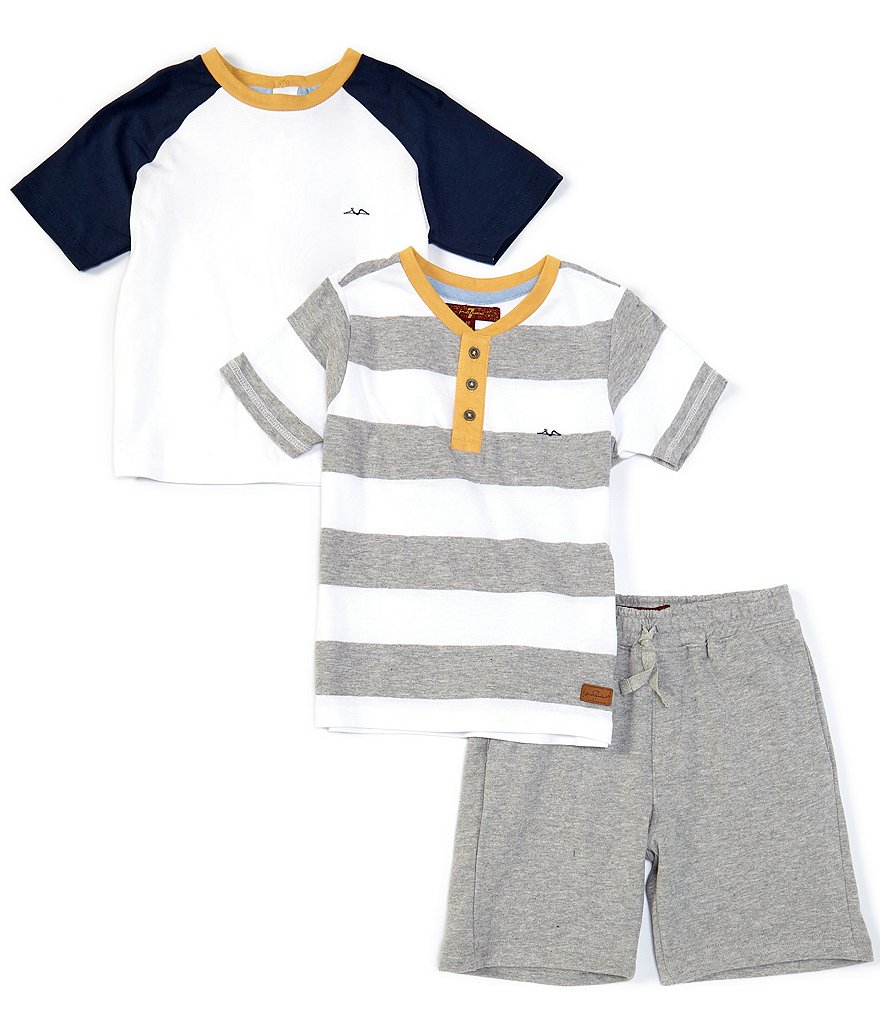 Kinetic by Class Club Little Boys 2T-7 Short-Sleeve Play Hard Performance Tee and Shorts Set