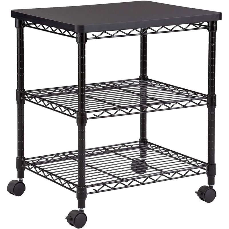 Homz 4-Drawer Medium Rolling Storage Cart - Black with Smoke Drawers