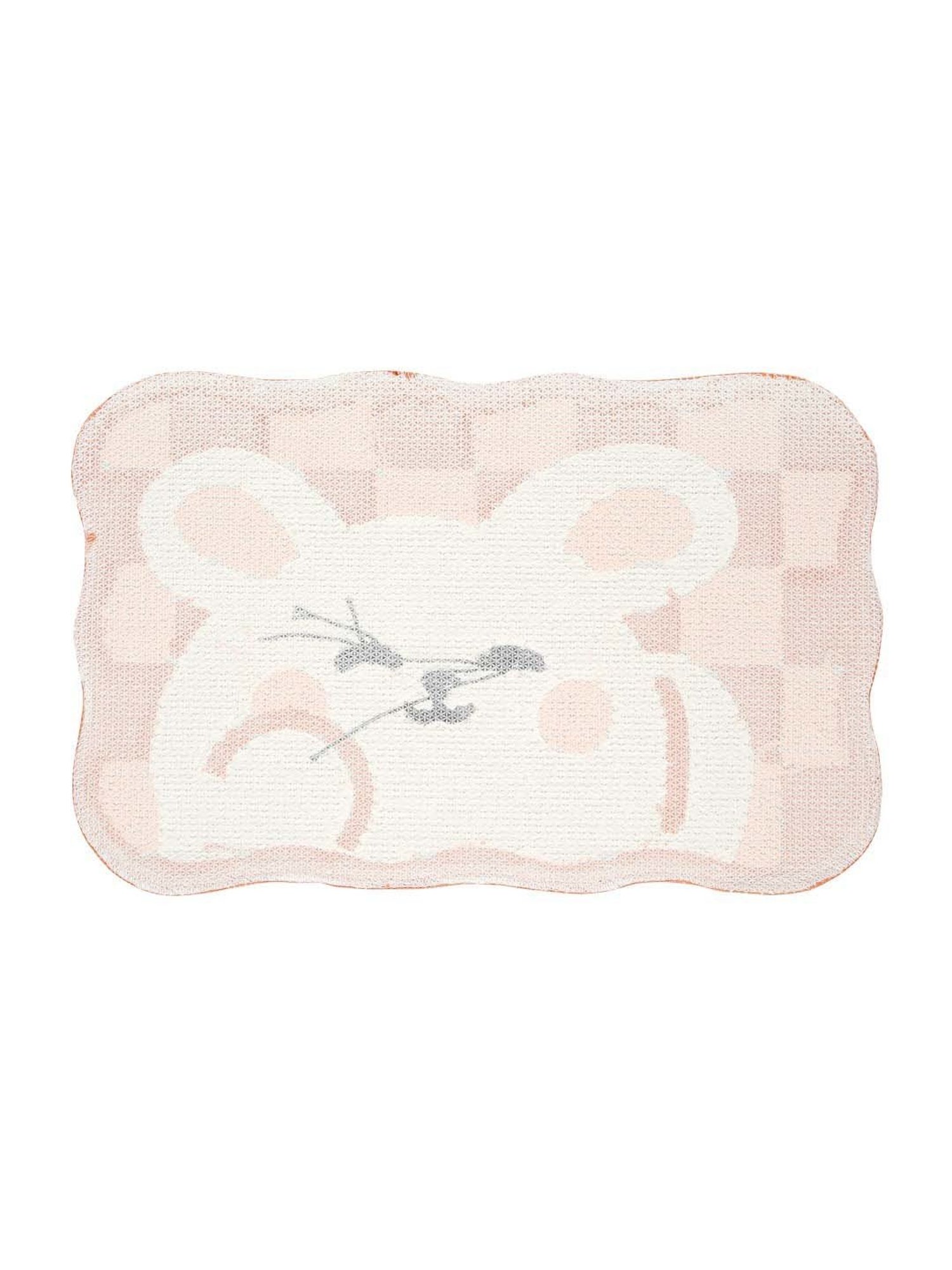 Hosta Homes Orange & White Cotton Water Absorbent Anti Skid Multipurpose Mat