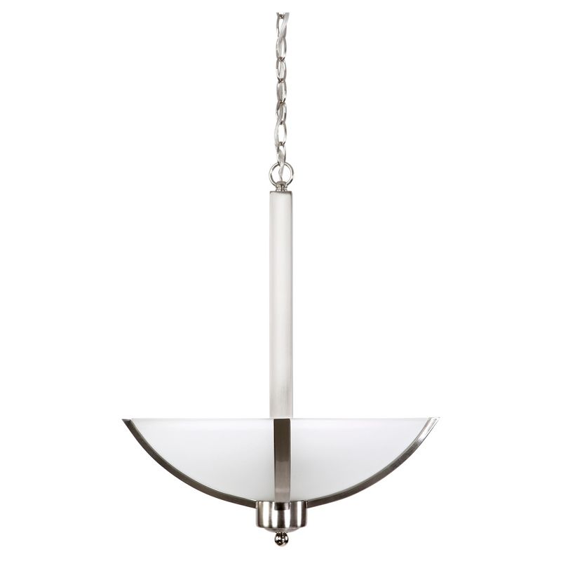 Yosemite Three Lights Bowl Chandelier Satin Steel