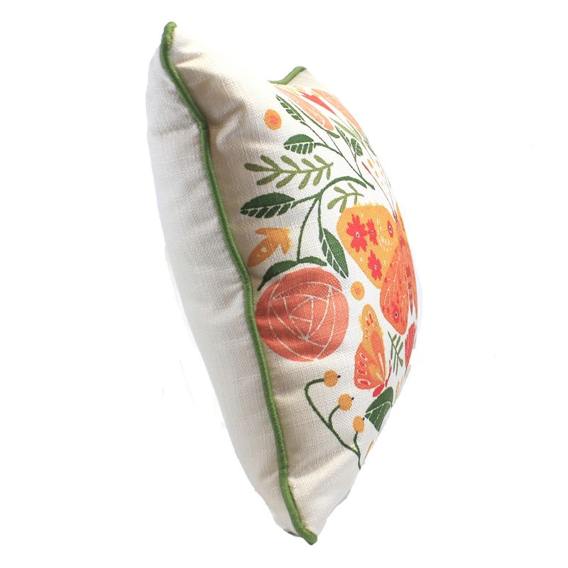Home Decor 17.0" Butterfly Cluster Pillow Spring Flowers  -  Decorative Pillow