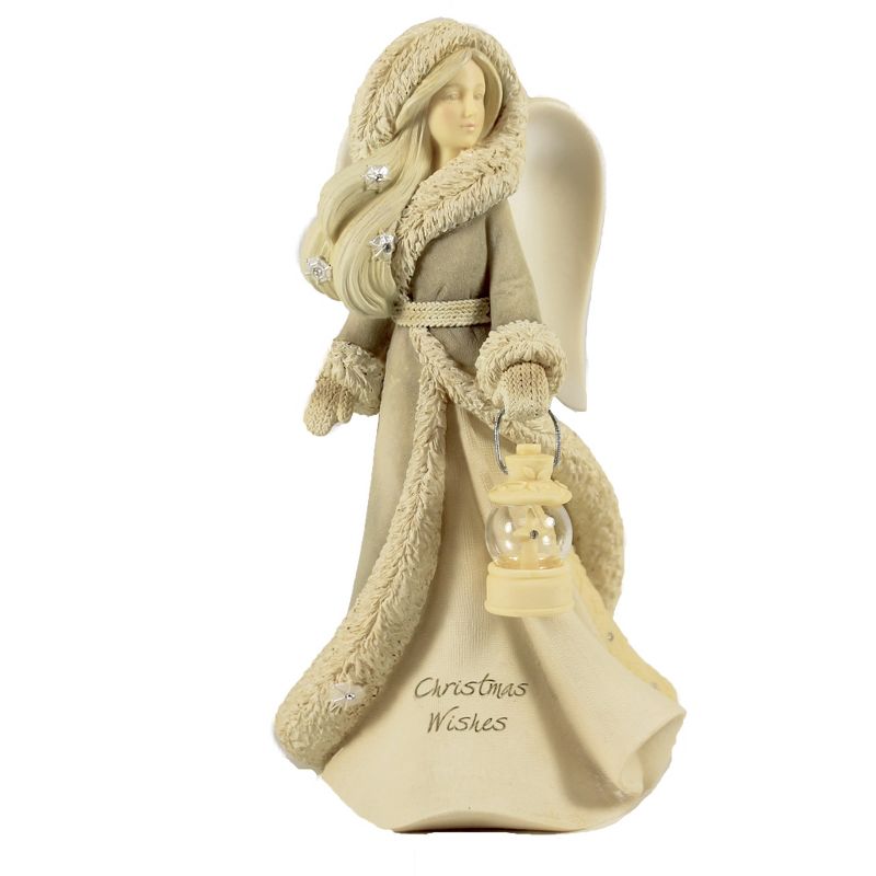 Foundations 7.5" Christmas Wishes Angel Wings Holy Holiday  -  Decorative Figurines