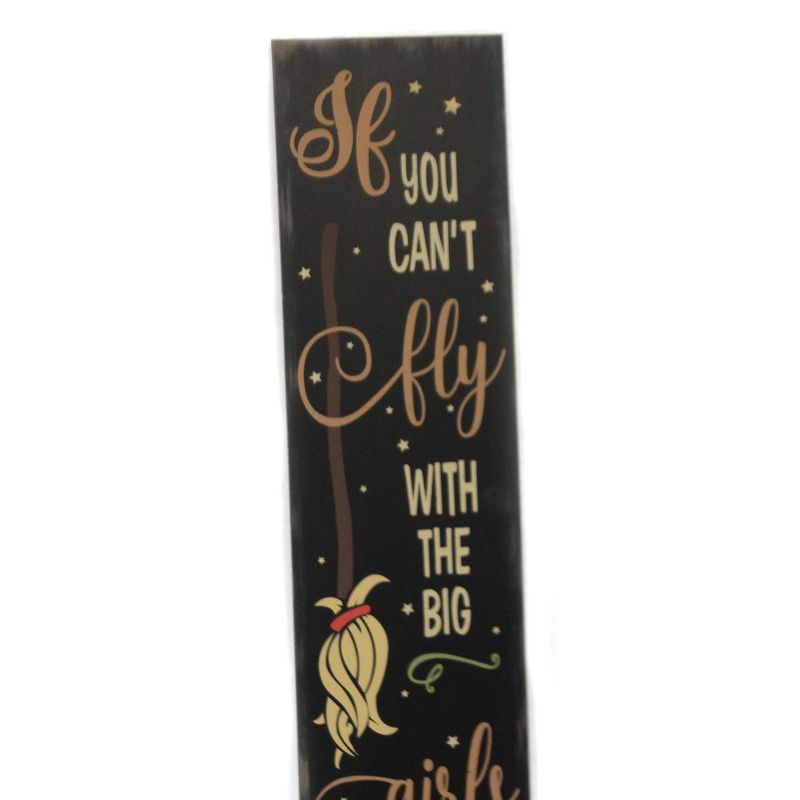 Halloween 48.0" Broom Hanging / Lean Sign Witch Wall Decorate  -  Freestanding Signs