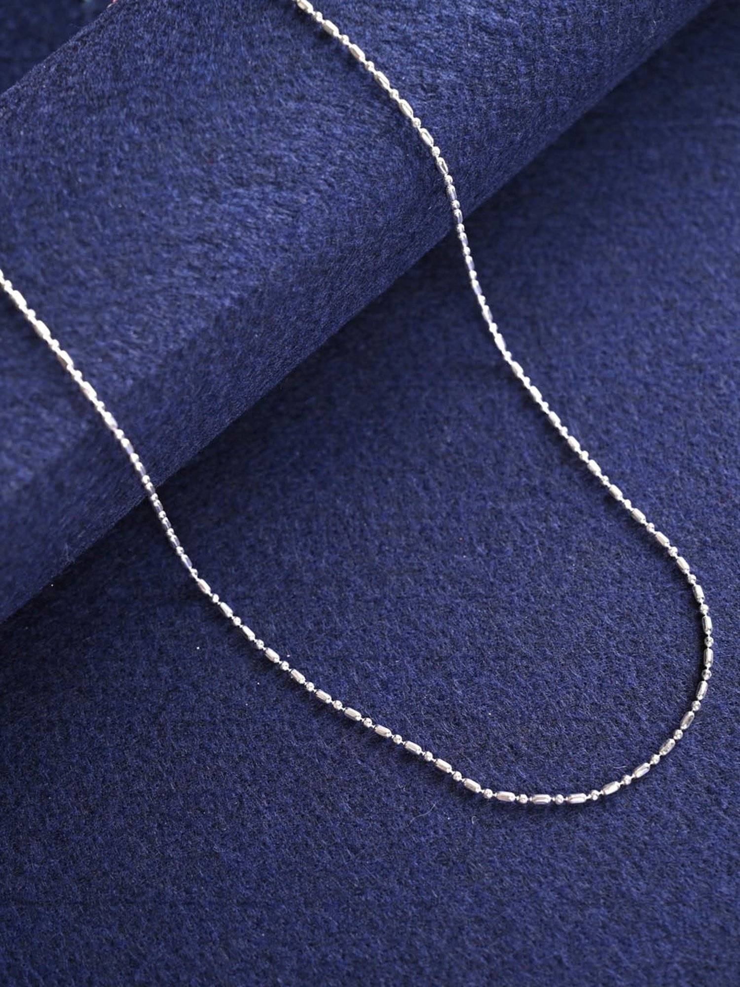 Clara 925 Sterling Silver Designer Chain Necklace in 18-inches for Women & Girls
