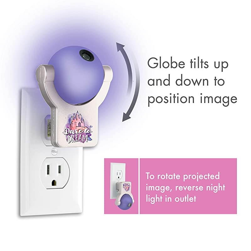 Disney Princess LED Night Light Plugin DusktoDawn Ariel Belle and Jasmine on Ceiling Floor or Wall Ideal for Girls Room Nursery Playroom Bathroom Bedroom 13230 1Image