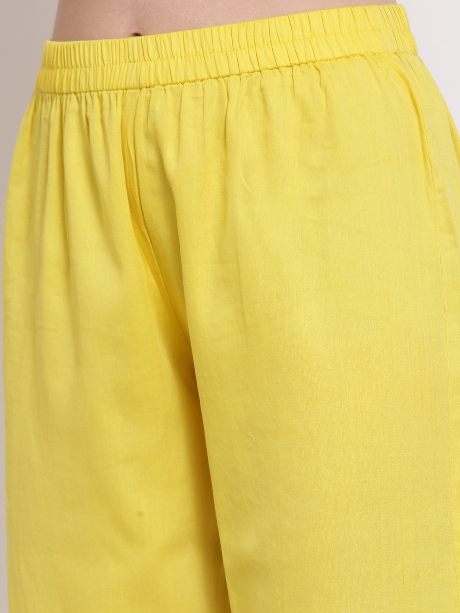 DART STUDIO Yellow Relaxed Fit Palazzos