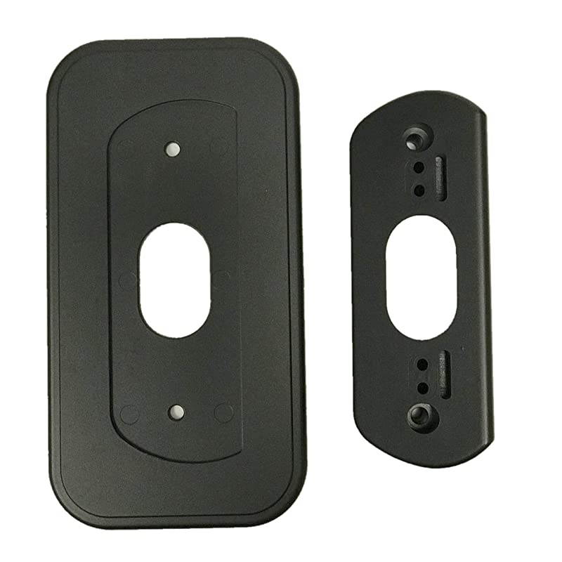 Wall Plate and 30 Degree Angled Mount Combo for Nest Hello Black