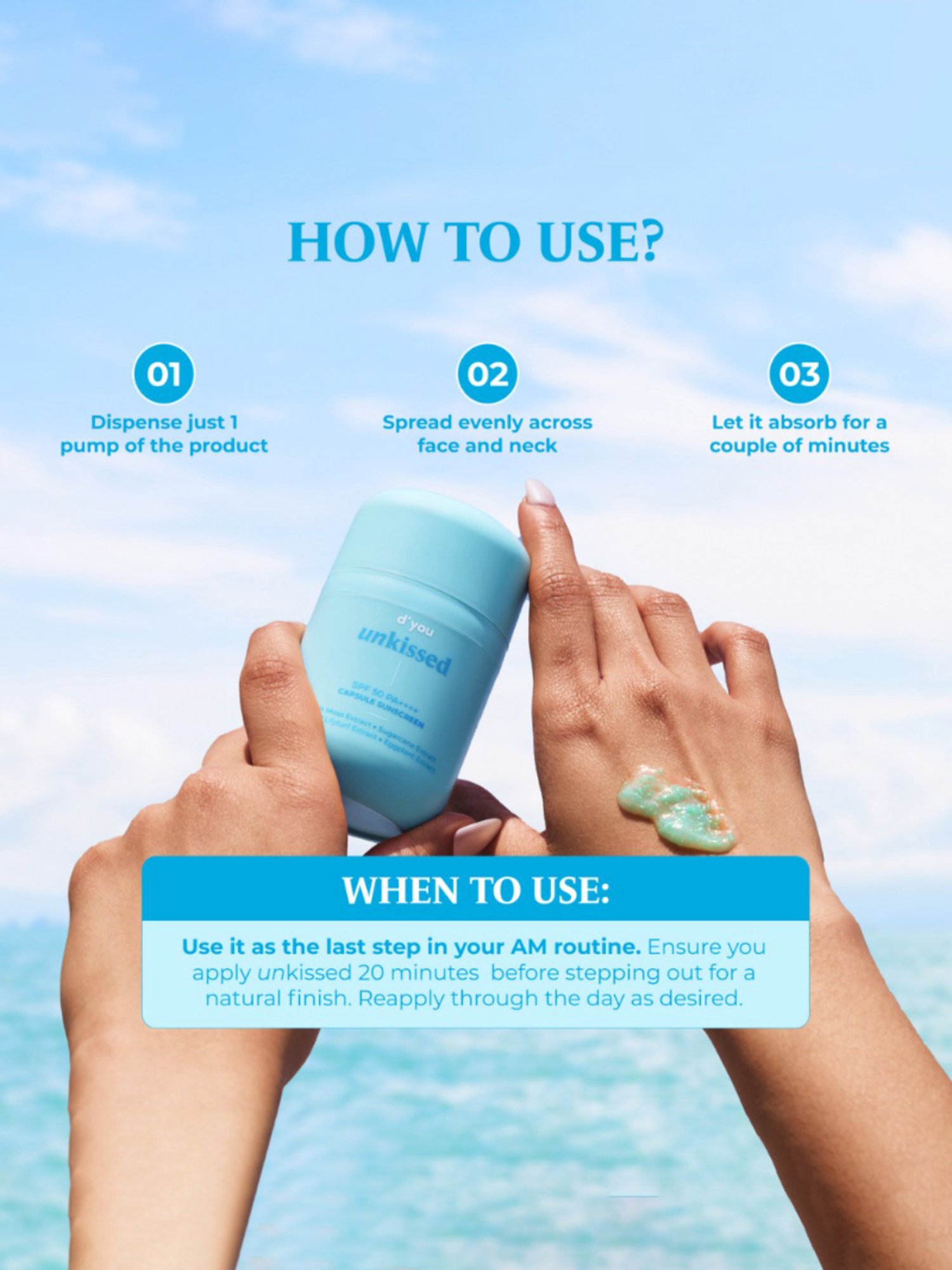 D'You Unkissed Capsule Sunscreen SPF 50 PA++++ - 50 ml