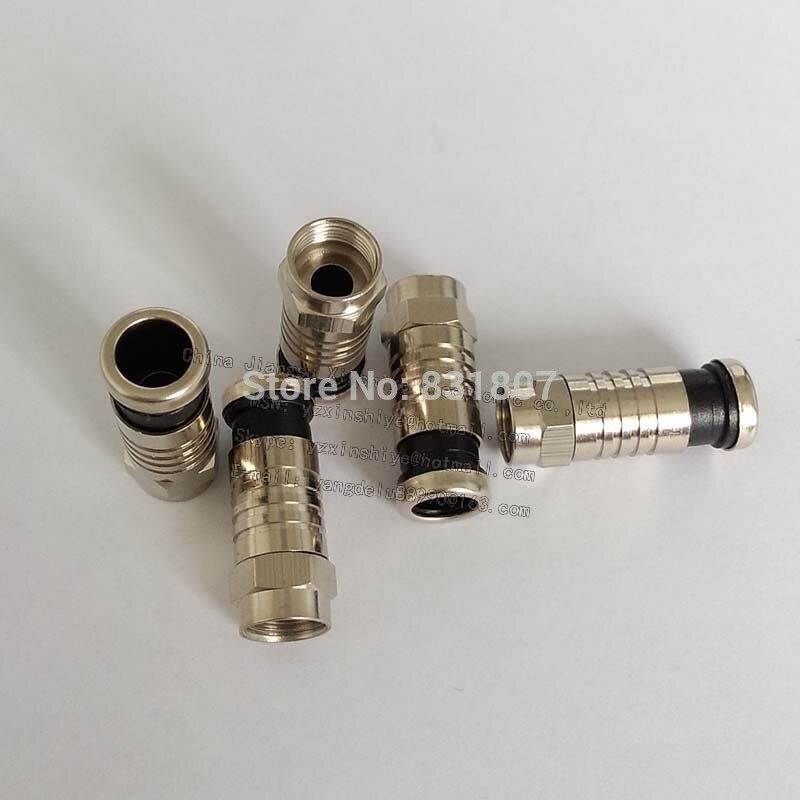 RG6 Coax compression cable f connector RG6 waterproof f-type plug RF coaxial connector RG59 RG6 RG11 f adapter Coax compression