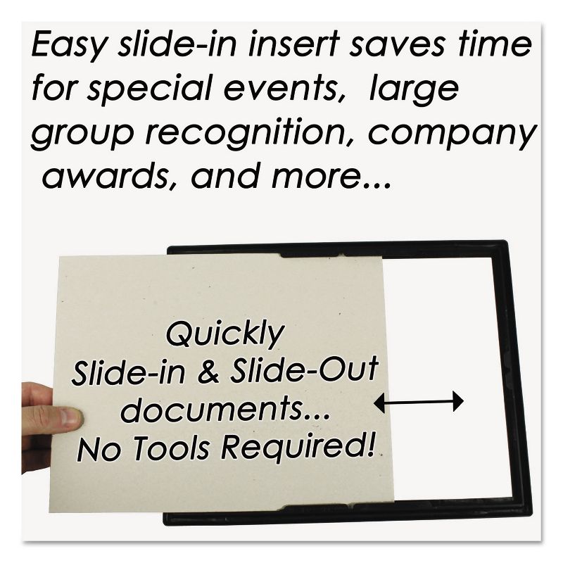 Nudell EZ Mount Document Frame/Accent Plastic 8 x 10 Black/Gold 11800