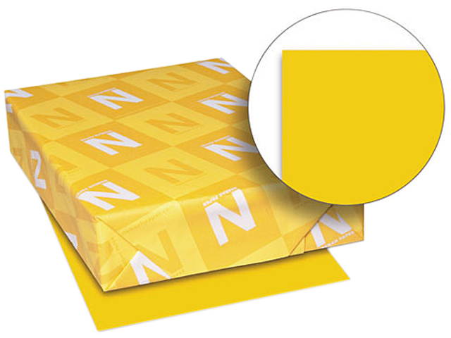 Wausau Paper Astrobrights Colored Paper, 24lb, 8-1/2 x 11, Galaxy Gold, 500 Sheets/Ream
