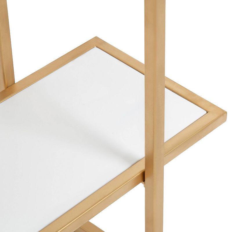 38" Soloman Wooden Shelf with Metal Brackets Brown - Kate & Laurel All Things Decor