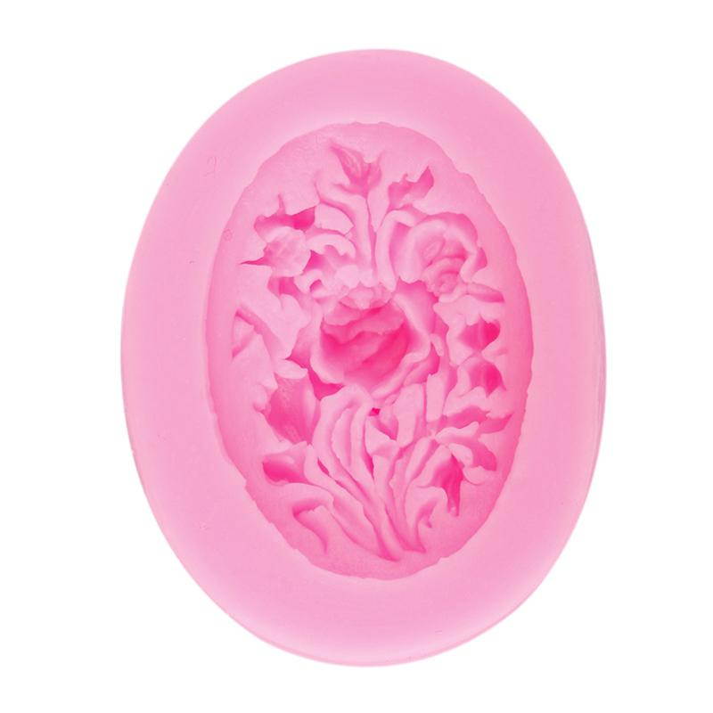 Pretty Rose Shape Silicone Fondant Cake Molds Tool Decor Cooking