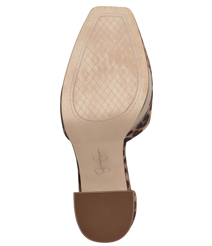 Jessica Simpson Kymmie Leopard Print Ankle Strap Platform Pumps