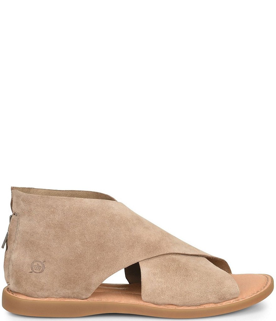 Born Iwa Criss Cross Banded Suede Sandals