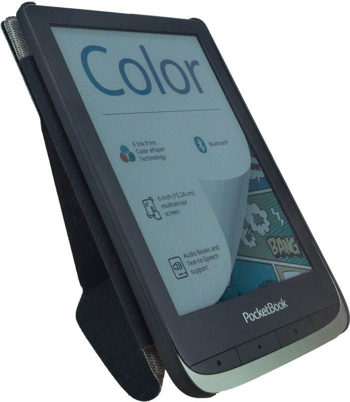 PocketBook Origami Cover for Basic 4, Basic Lux 2, Touch Lux 4 ,Touch Lux 5, Touch HD 3; light grey (HN-SLO-PU-U6XX-LG-WW)