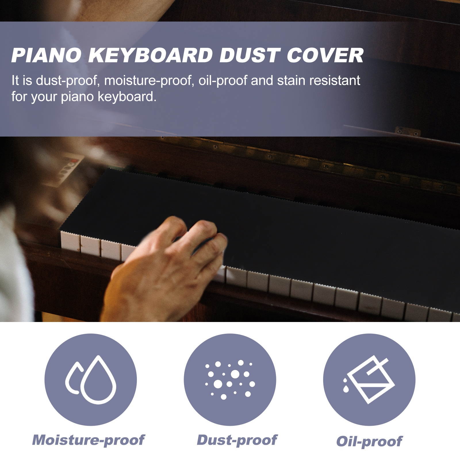 1pc Practical Creative Piano Keyboard Cover Keyboard Cover Keyboard Protective Cover