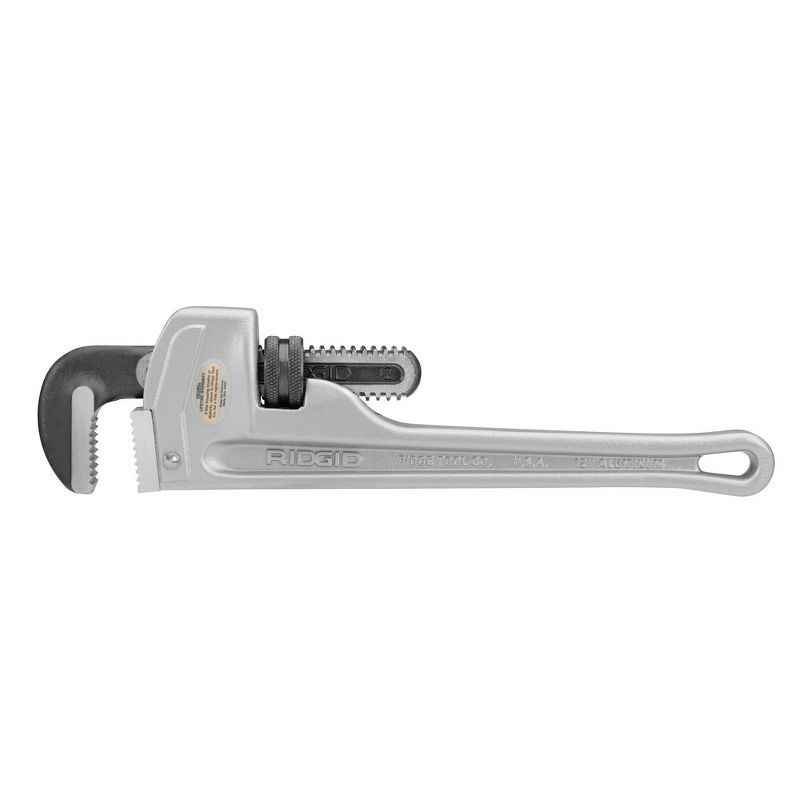 Ridgid 812 Aluminum 2 in. Jaw Capacity 12 in. Long Straight Pipe Wrench