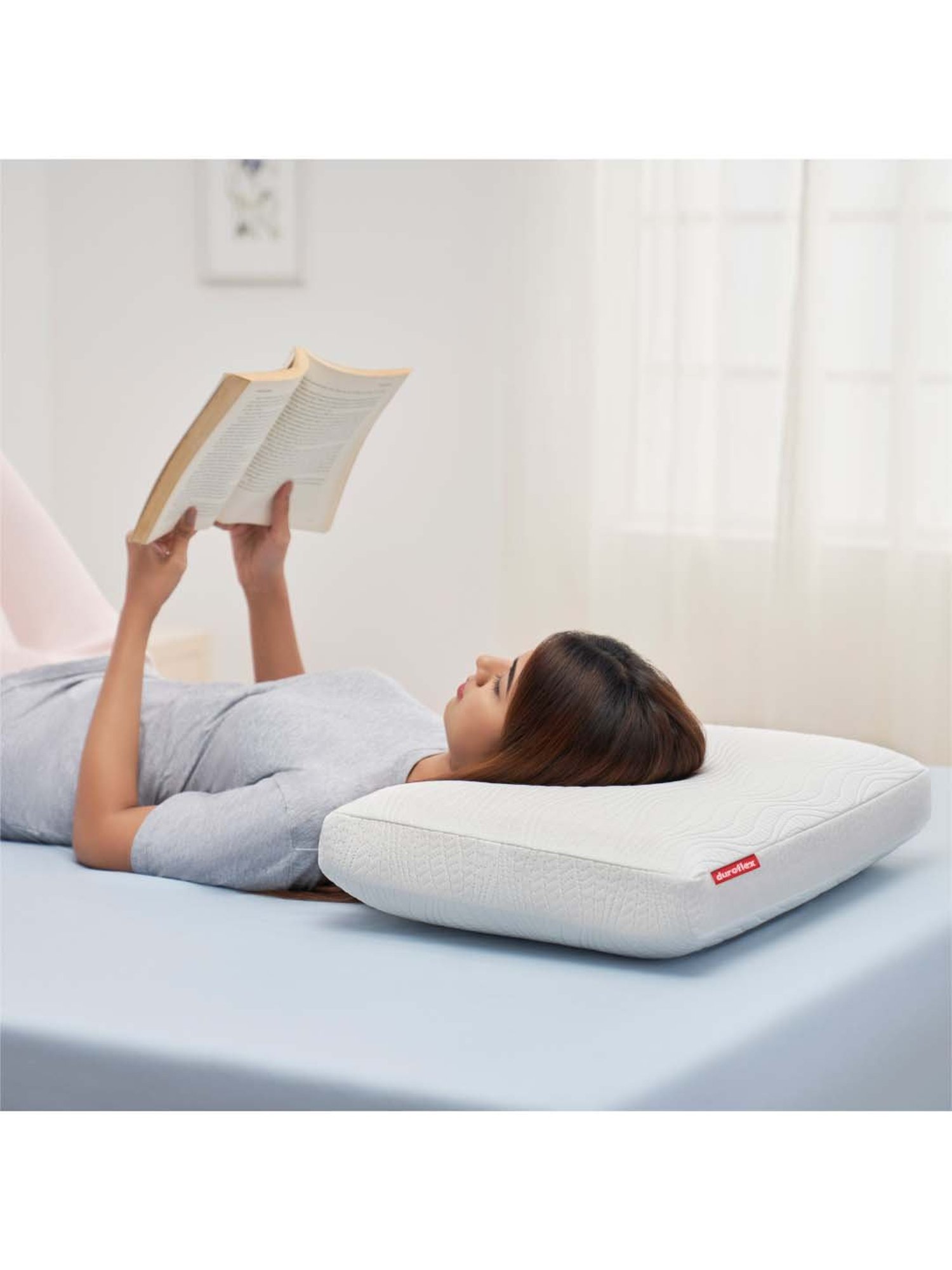 Duroflex Neck Balance White Polyester Orthopaedic Support Pillow - Set of 1