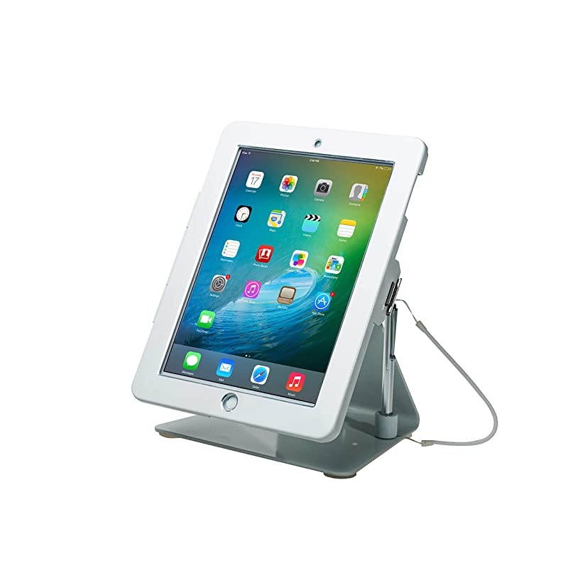 Desktop Anti-Theft Stand for Tablets and Smartphones, White