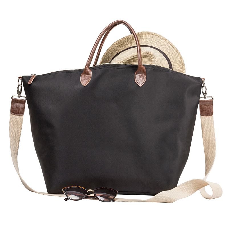 Cathy's Concepts Black Microfiber Weekender Tote