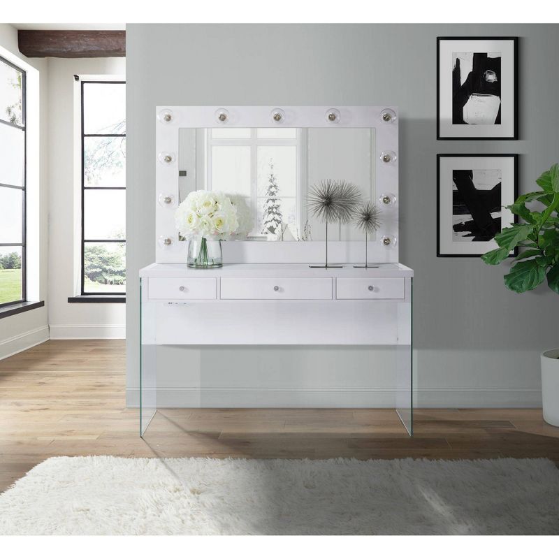 Salisbury Vanity w/Mirror White - Chique