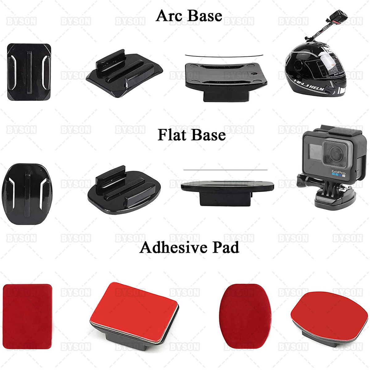 Ackmioxy 20 in 1 Universal Action Camera Accessory Kit for GoPro Hero 9 8 7 6 5 Blcak Gopro Max Insta360 One R/X DJI Action AKASO Sony ENEK SJCAM Sports Cam, Helmet Base Adhesive Tripod Adapter Mount