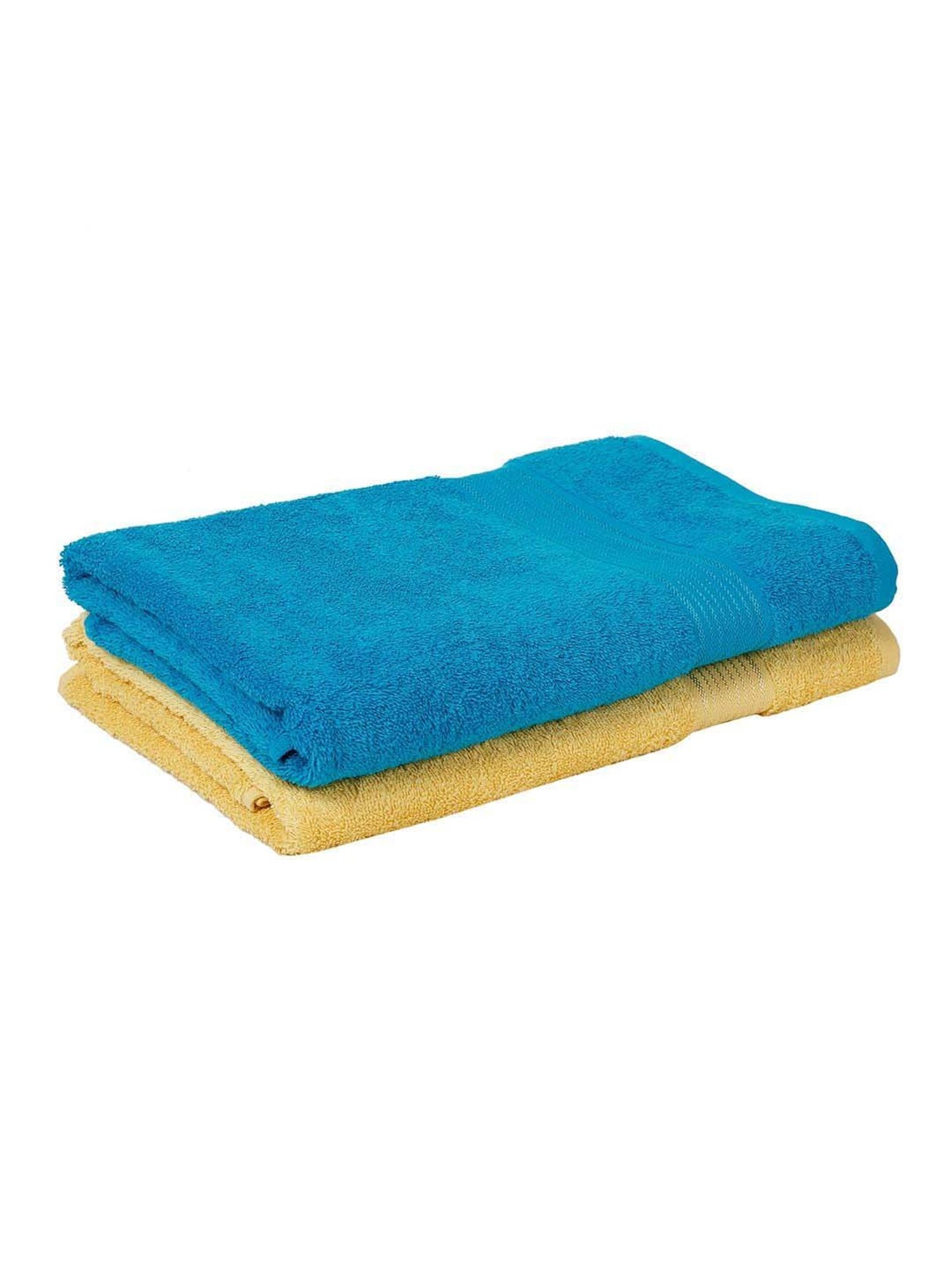 LORENA 100% Cotton Super-Soft Terry Towels -2pc Bath Towel (d`ross) solid-multi