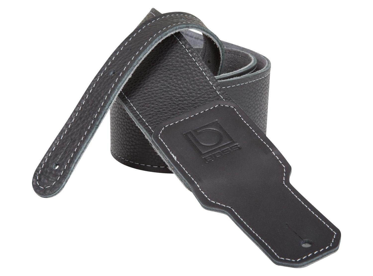 Boss BSL 2.5" Premium Leather Guitar Strap, Black