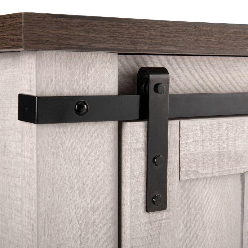 47.2" TV Stand For TVs up to 52" Saw Cut Off White - Home Essentials