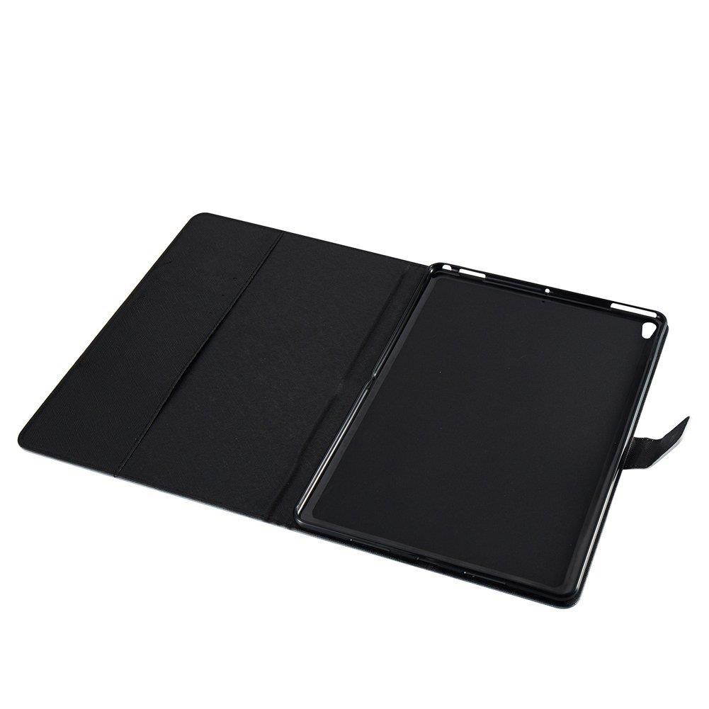 EIGIIS Pretty Cute Style Premium Leather Multi-Functional Case With Card Slots Wallet Cove For Apple Ipad Pro 10.5" 2017 (Black Eyes)