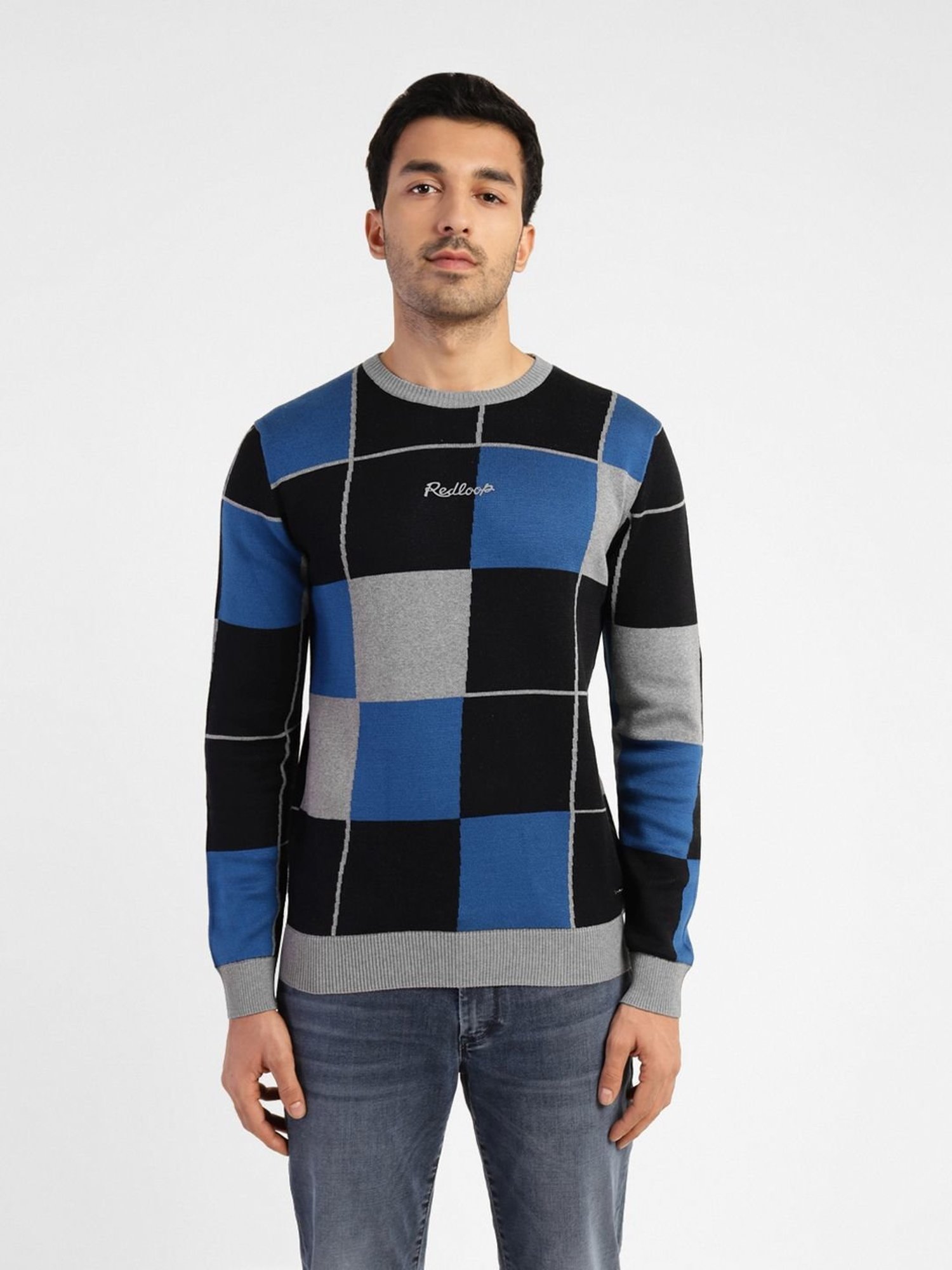 Levi'S Multi Regular Fit Self Pattern Sweaters