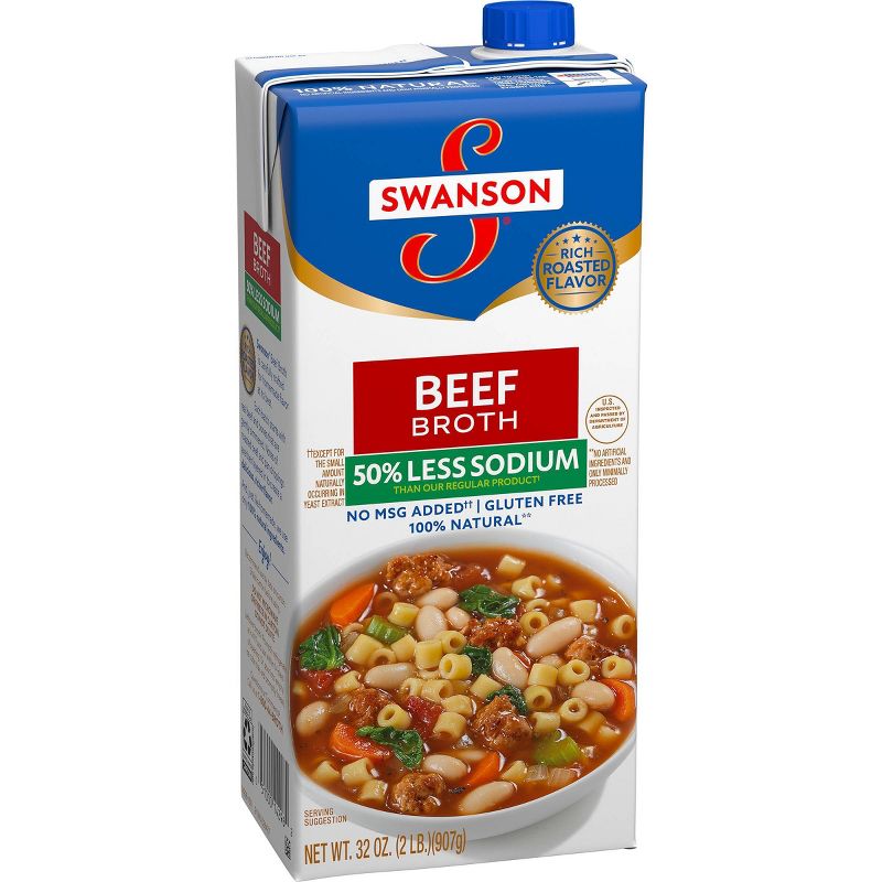 Swanson Beef Broth 50% Less Sodium 32oz