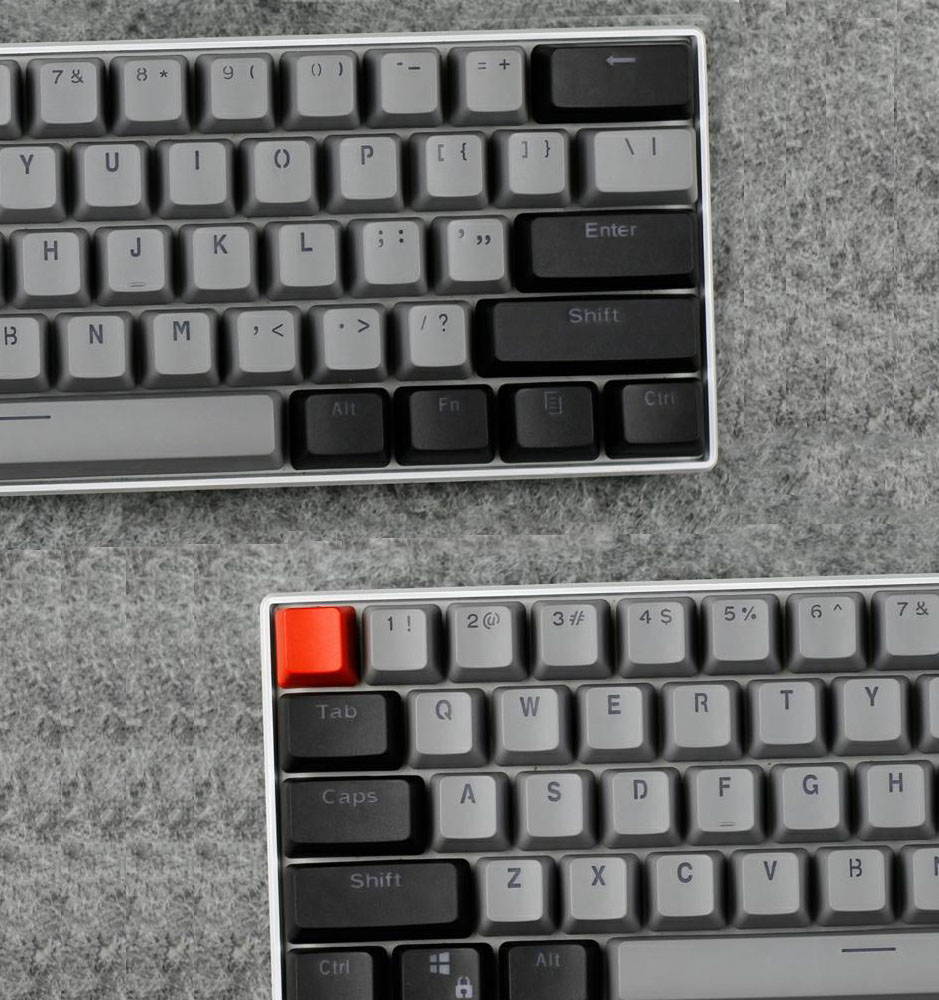 CUUWE 61 PBT Keycaps for 60 Percent Keyboard, Backlit Keycap Set for Mechanical Gaming Keyboard OEM Profile Keycaps with Key Puller for Cherry MX Switches GH60/RK61/GK61/Annie pro 2