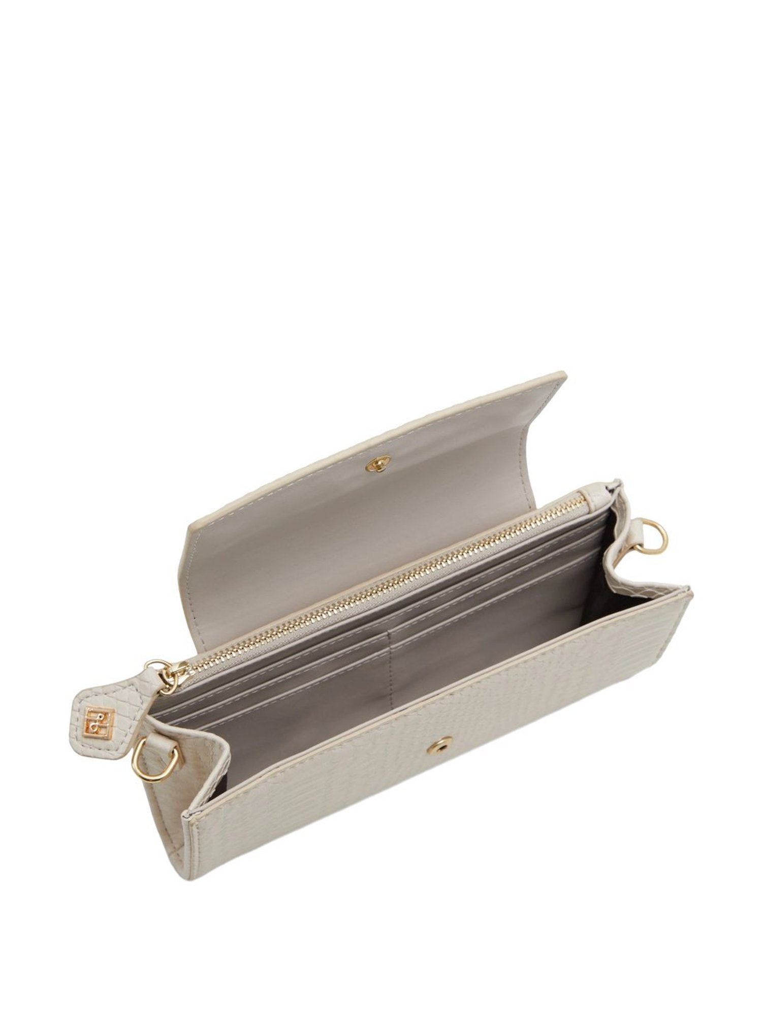 Call It Spring Beige Textured Wallet For Women