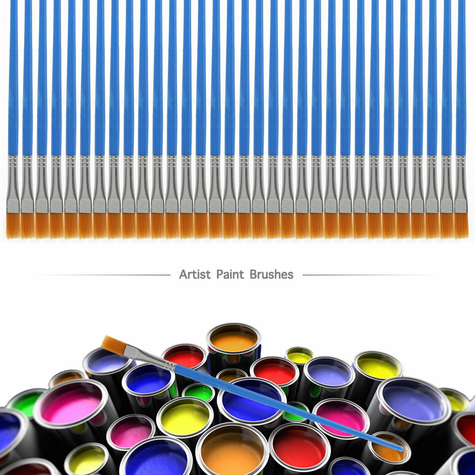 32pcs Acrylic Artist Paint Brushes Set Oil Watercolour Painting Craft Art Model
