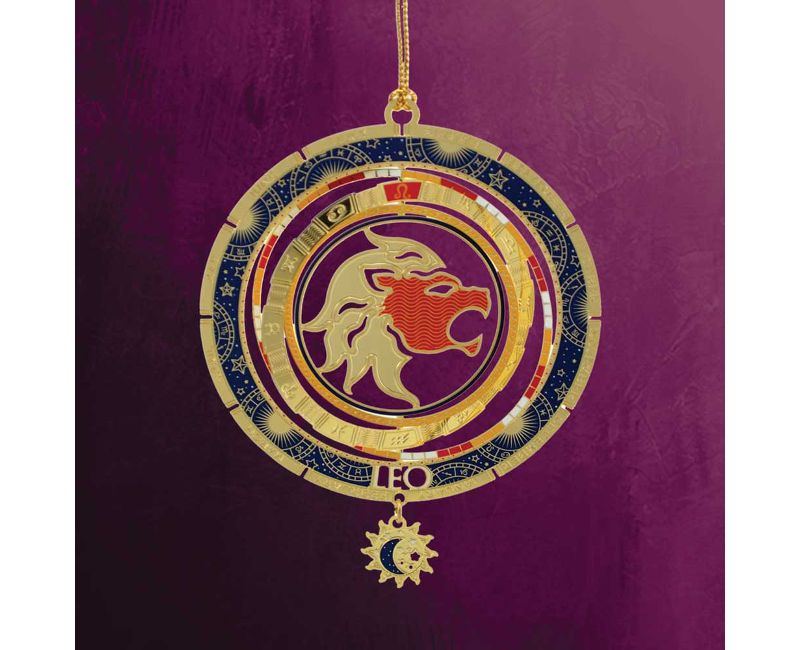 Unique Keepsakes ChemArt 2.5" Collectible Keepsakes Leo Zodiac Christmas Ornament