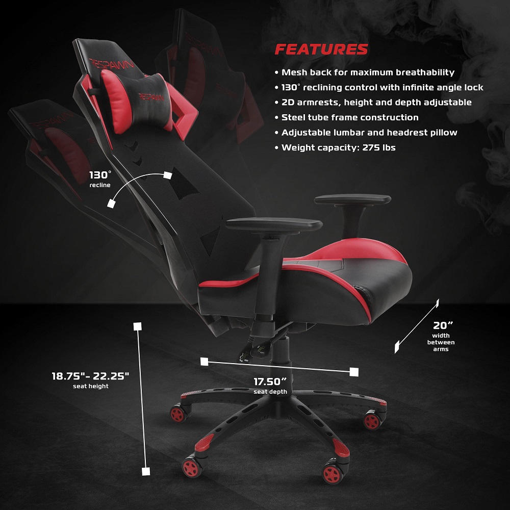 RESPAWN 200 Racing Style Gaming Chair, in Green (RSP-200-GRN)