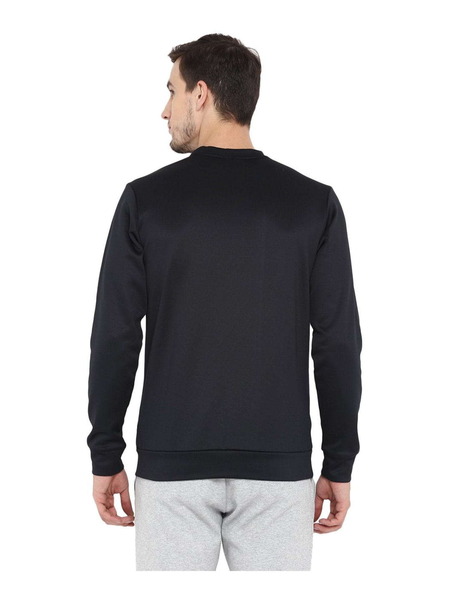 ALCIS Black Round Neck Sweatshirt