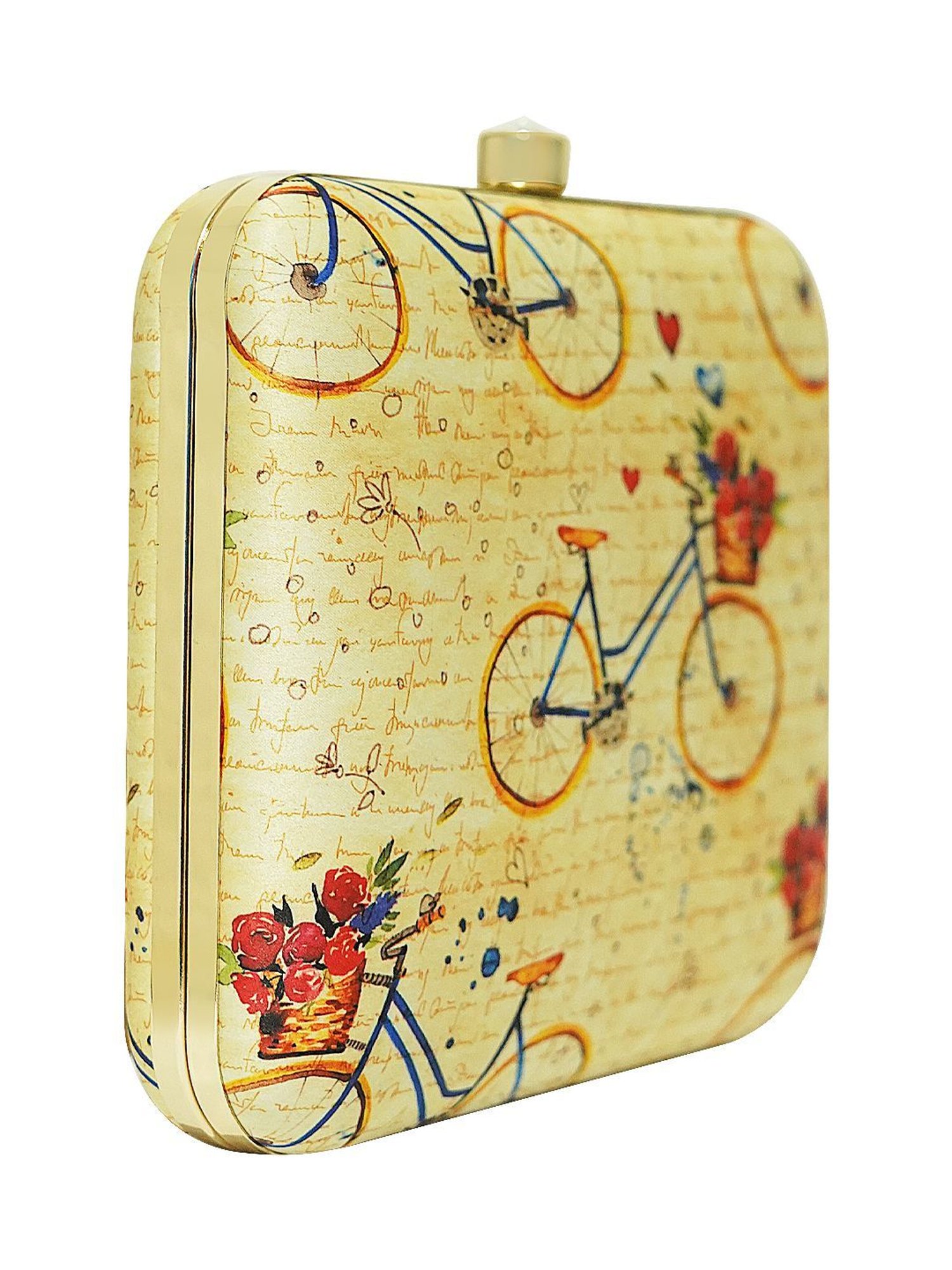 Horra Off White Embellished Clutch