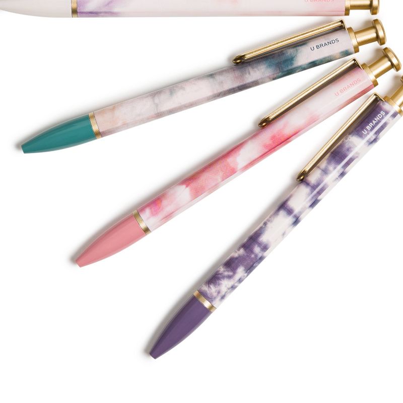 4pk Ballpoint Pens Monterey Soft Die Black Ink - U Brands